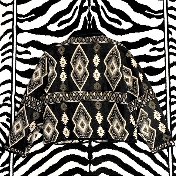 Southwestern Canyon Blanket Tapestry Jacket Boho Vintage Size Large - Picture 3 of 12